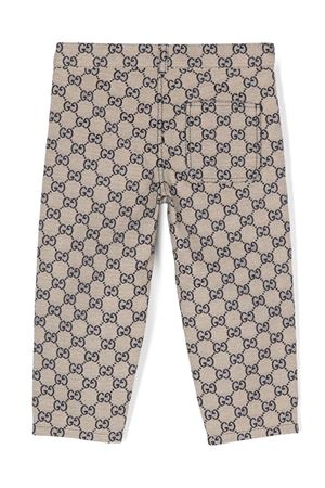 pantalone in cotone beige GUCCI KIDS | 791202XWA2M9118